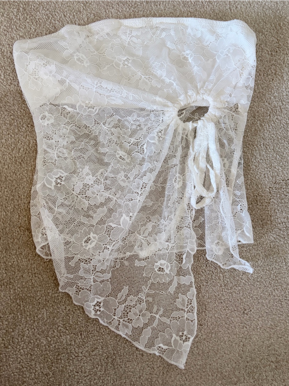 Lace White Tube Top